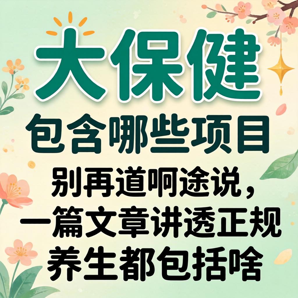 大保健包含哪些项目及内容?别再道听途说,一篇文章讲透正规养生都包括啥
