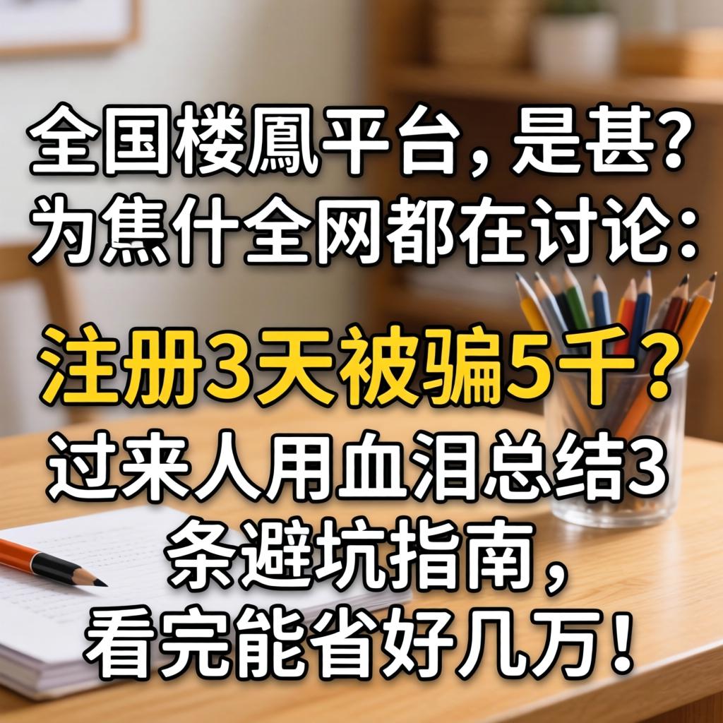 全国楼鳯平台，是甚？为甚全网都在讨论？注册3天被骗5千？过来人用血泪总结3条避坑指南，看完能省好几万！