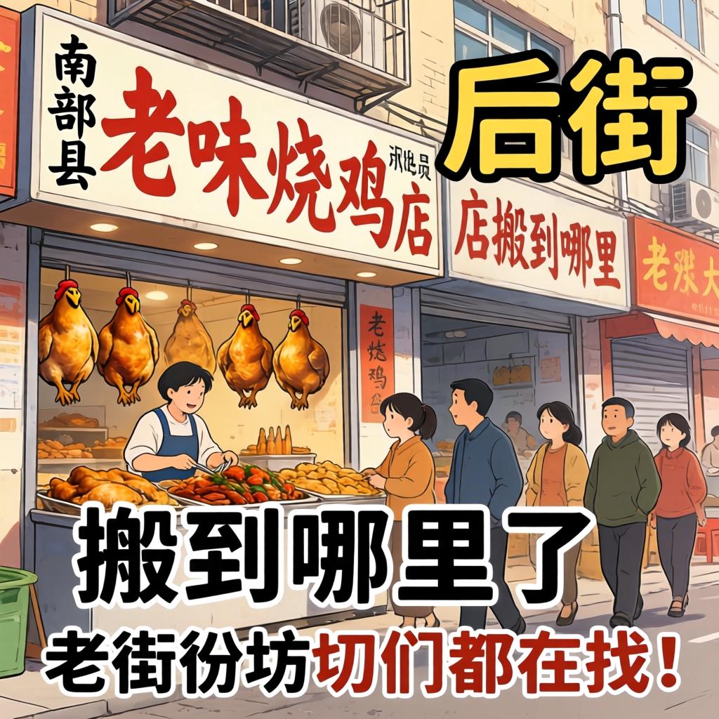 南部县后街那家老味烧鸡店搬到哪里了？老街坊们都在找！