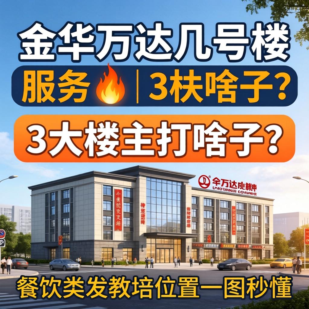 金华万达几号楼有服务?｜3大楼主打啥子？餐饮美发教培位置一图秒懂