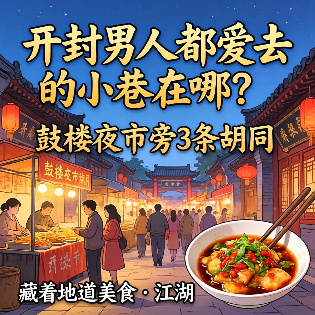 开封男人都爱去的小巷在哪？鼓楼夜市旁3条胡同，藏着地道美食与江湖