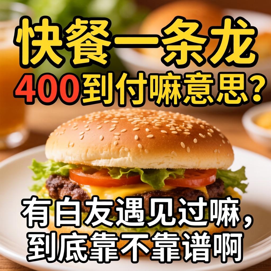 快餐一条龙400到付嘛意思？有网友遇见过嘛，到底靠不靠谱？