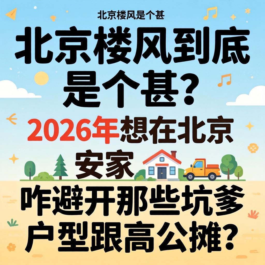 北京楼风到底是个甚？2026年想在北京安家，咋避开那些坑爹户型跟高公摊？