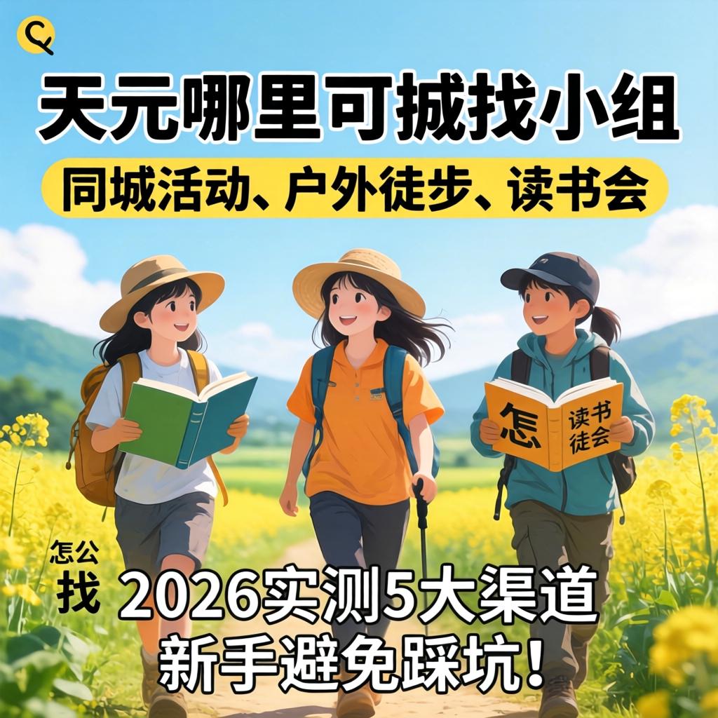 元谋哪里可以找小组，同城活动、户外徒步、读书会怎么找？2026实测5大渠道，新手避免踩坑！