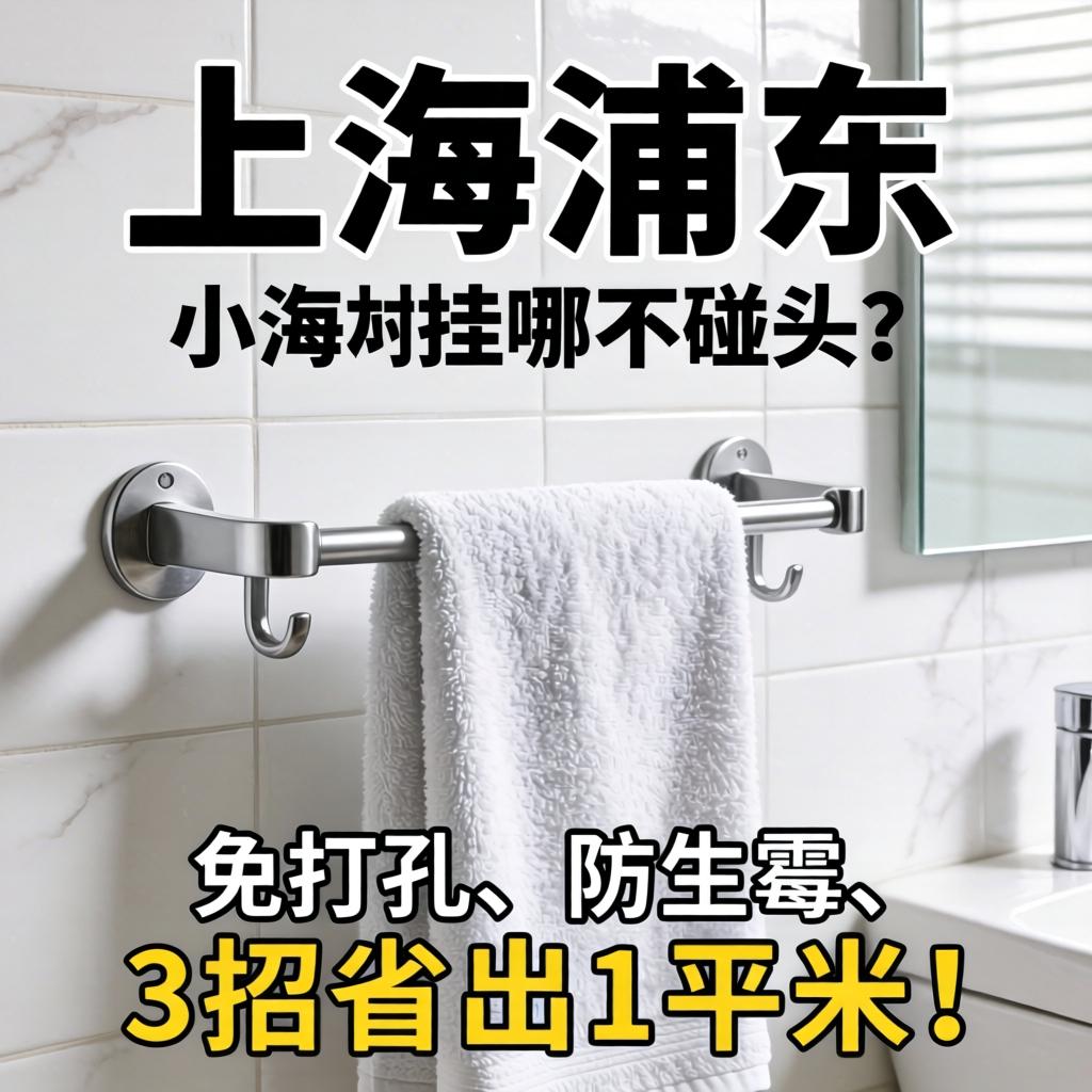 上海浦东挂毛巾，小卫生间毛巾架挂哪不碰头？免打孔、防生霉，3招省出1平米！