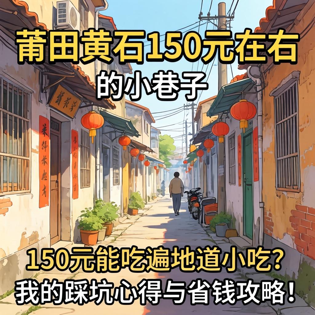 莆田黄石150元左右的小巷子，150元能吃遍地道小吃？我的踩坑心得与省钱攻略！