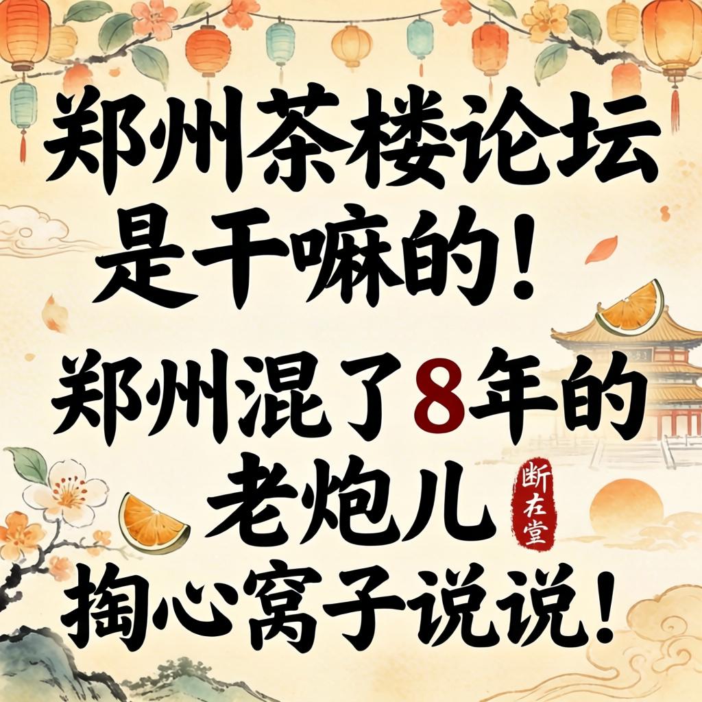郑州茶楼论坛是干嘛的？在郑州混了8年的老炮儿掏心窝子说说