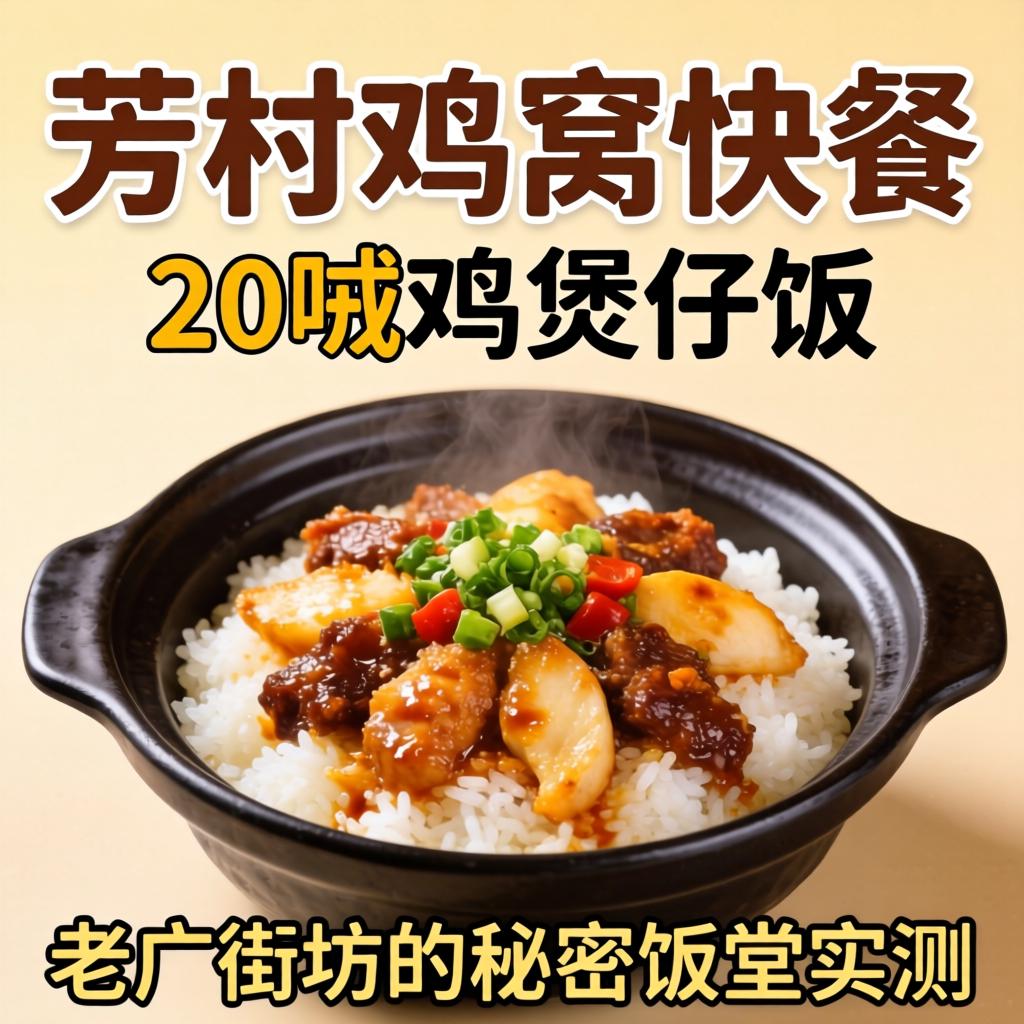 芳村鸡窝快餐｜20蚊鸡煲仔饭｜老广街坊的秘密饭堂实测