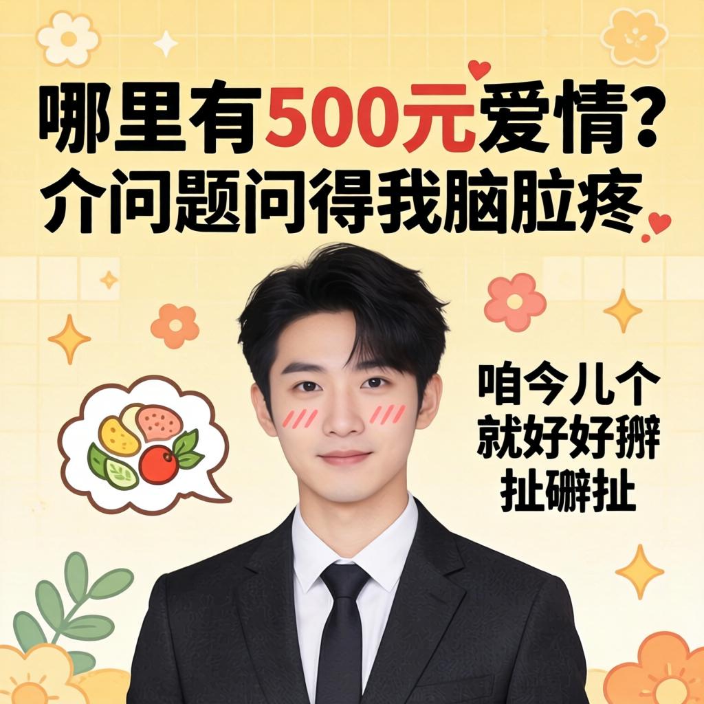 哪里有500元爱情?介问题问得我脑仁疼,咱今儿个就好好掰扯掰扯
