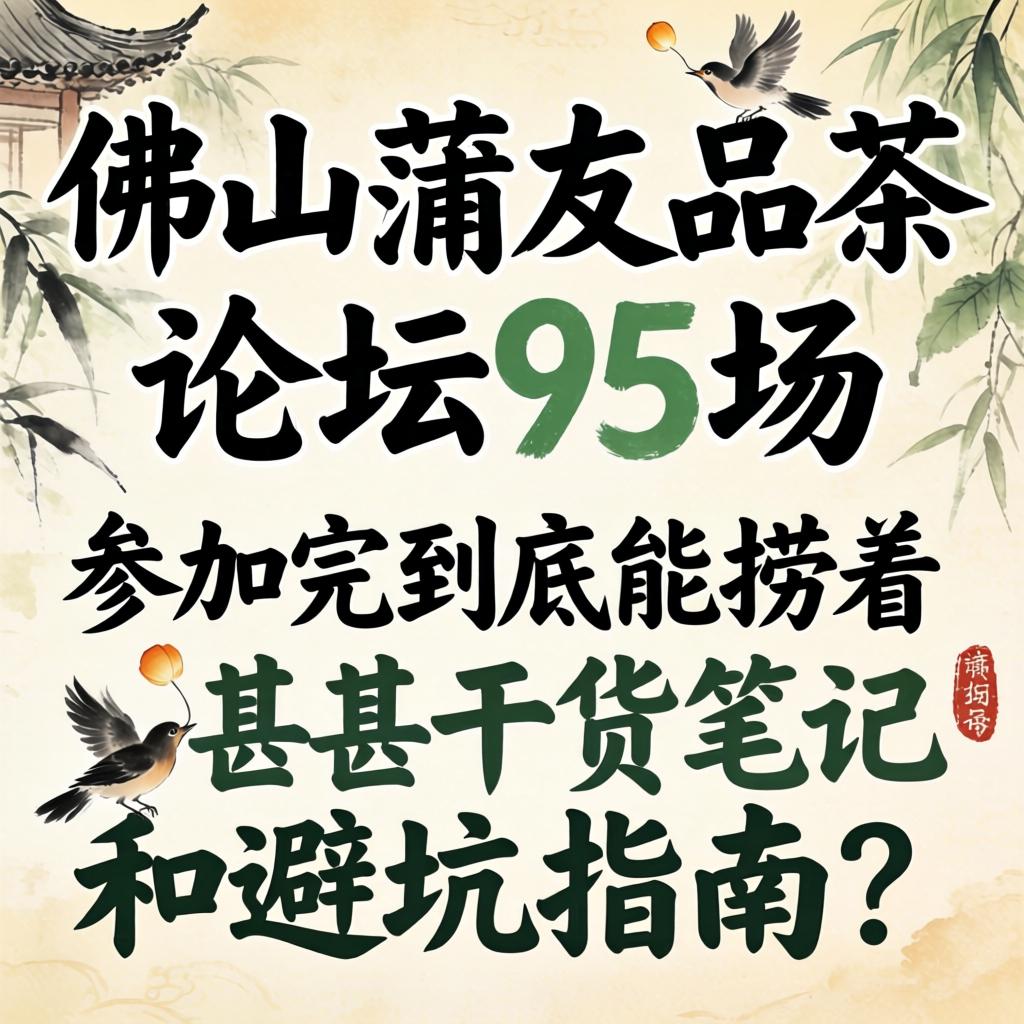 佛山蒲友品茶论坛95场，参加完到底能捞着甚干货笔记和避坑指南？