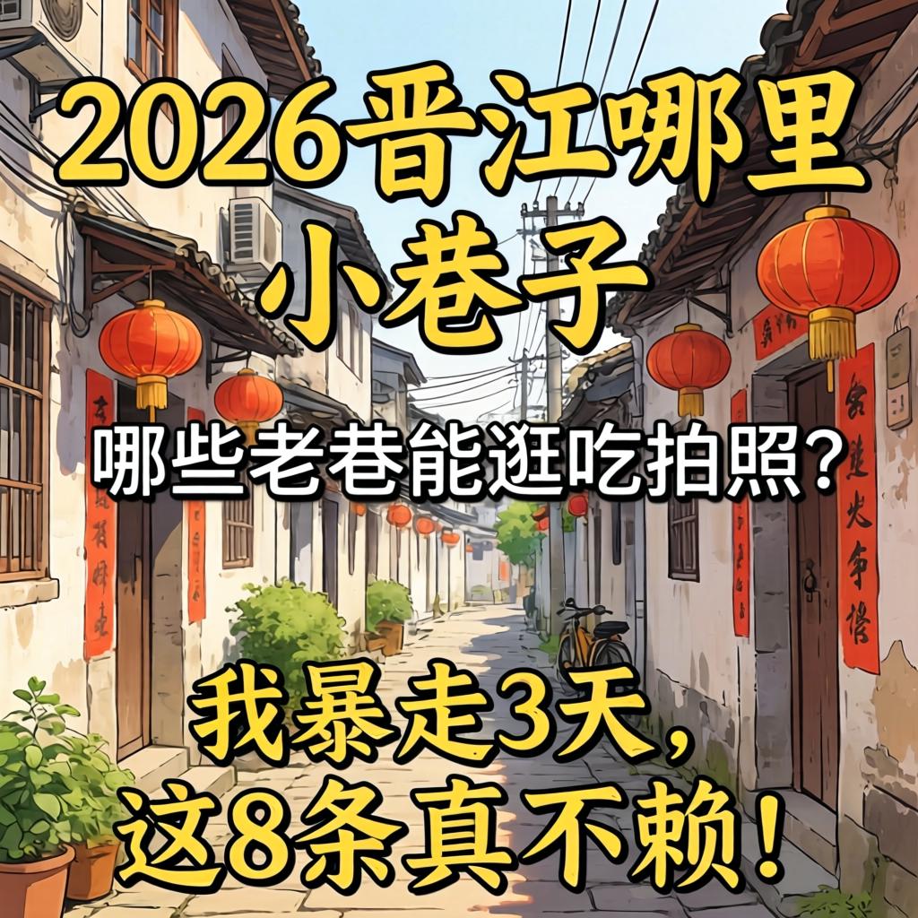 2026晋江哪里有小巷子,哪些老巷能逛吃拍照？我暴走3天，这8条真不赖！
