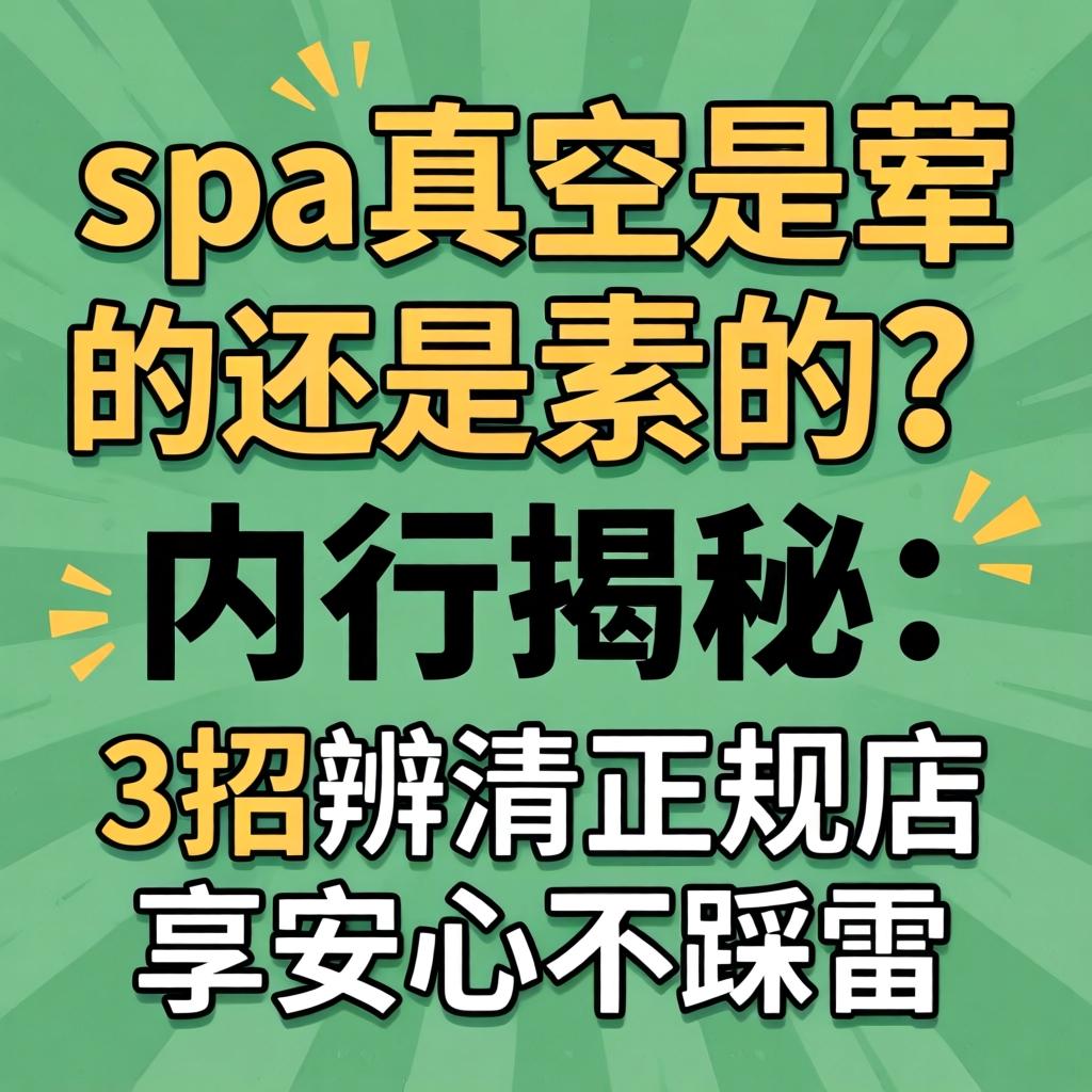 spa真空是荤的还是素的？在行揭秘：3招辨清正规店，享安心不踩雷