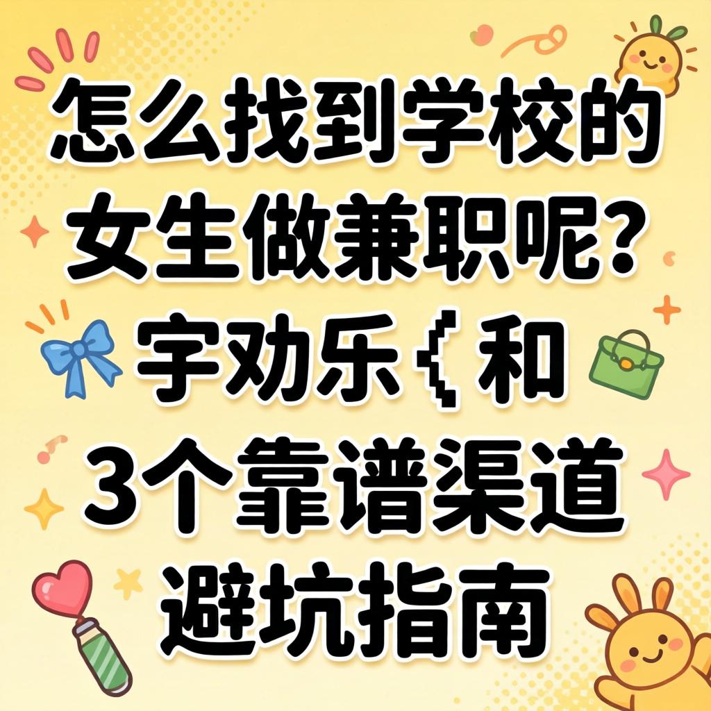 怎么找到学校的女生做兼职的呢？？？3个靠谱渠道和避坑指南
