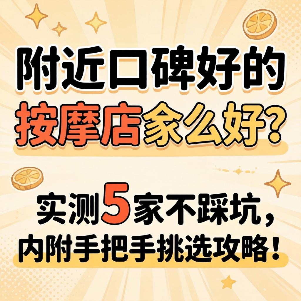 左近口碑好的推拿店哪家好？实测5家不踩坑，内附手把手遴选攻略！
