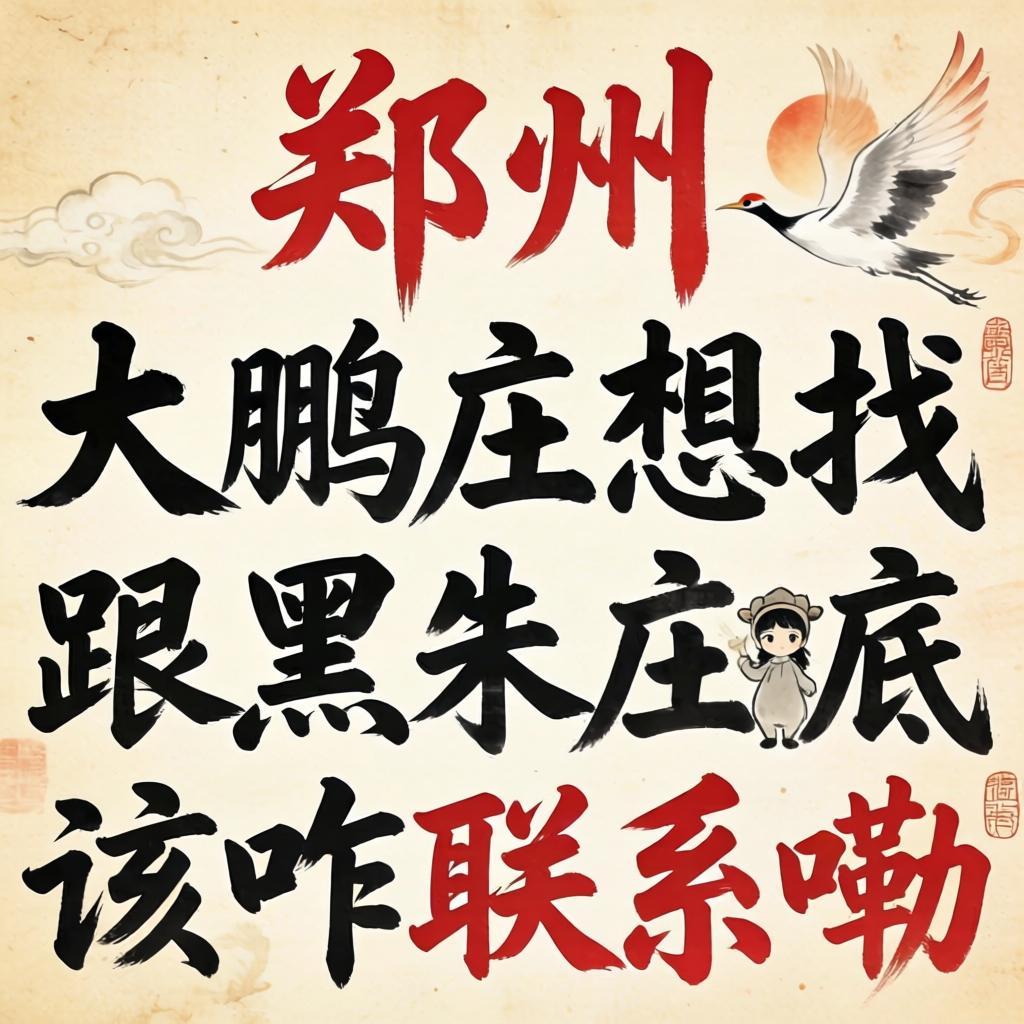 在郑州，想找大鹏庄跟黑朱庄到底该咋联系嘞？