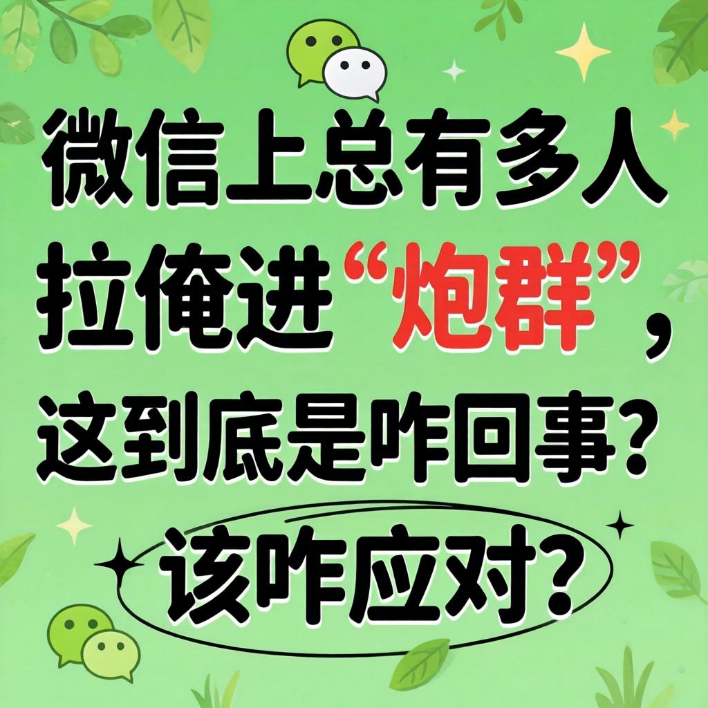 微信上总有人拉俺进“炮群”，这到底是咋回事？该咋应对？