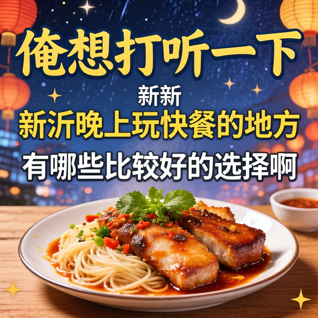 俺想探听一下，新沂晚上玩快餐的处所有哪些比力好的选择？