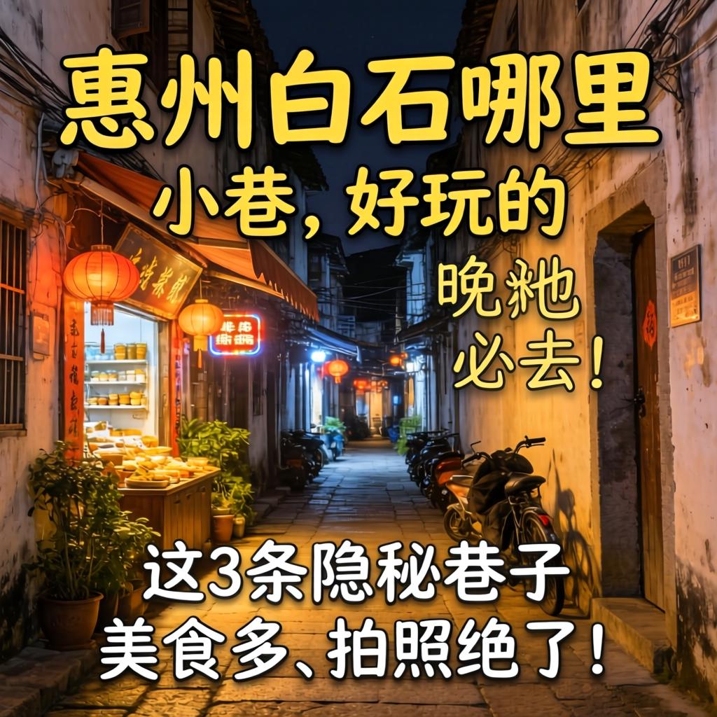 惠州白石哪里小巷好玩的地方晚上必去，这3条隐秘巷子美食多、拍照绝了！