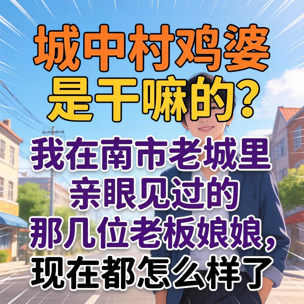 城中村鸡婆是干嘛的？？？？我在南市老城里亲眼见过的那几位老板娘，，，，，，现在都怎么样了？？？？