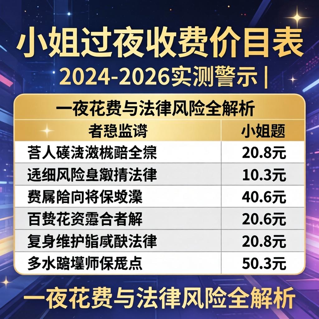 小姐住宿收费价目表_2024-2026实测警示 | 一夜破费与执法危害全剖析