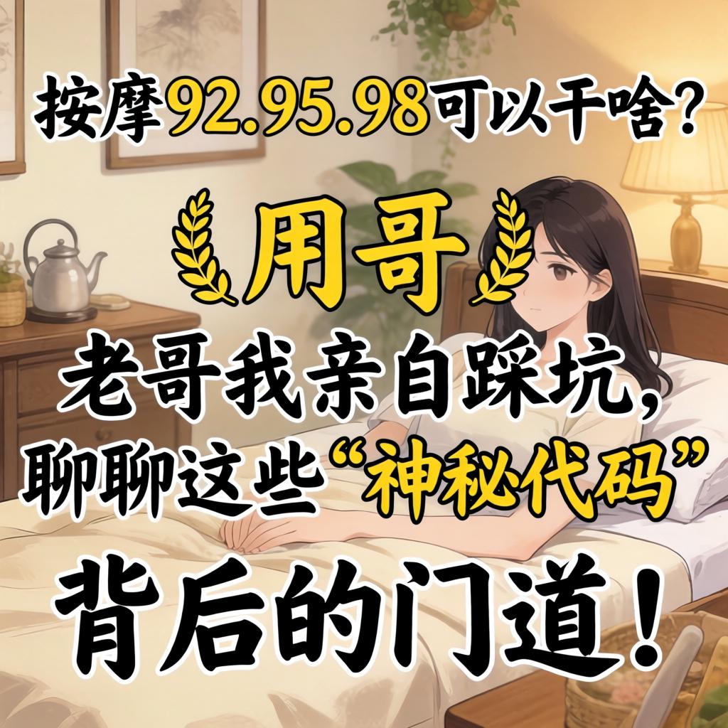 推拿92和95,98可以干啥？？？？老哥我亲自踩坑，，，，，聊聊这些“神秘代码”背后的门道！