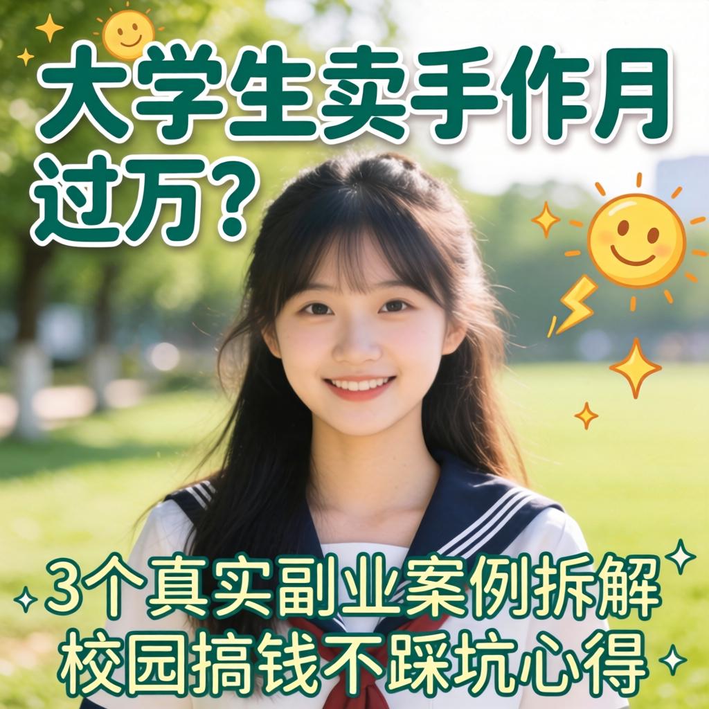 女大学生卖手作月入过万？3个真实副业案例拆解，校园搞钱不踩坑心得