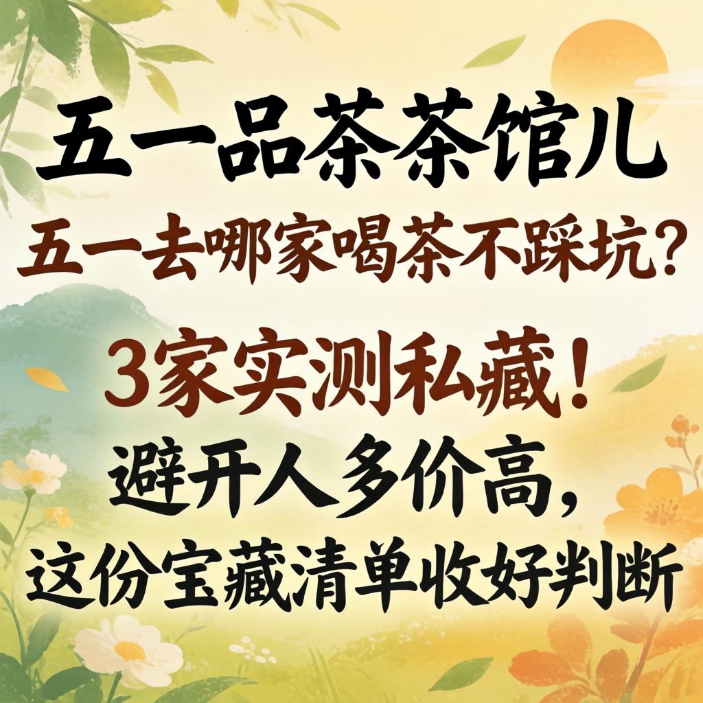 五一品茶茶馆儿，五一去哪家喝茶不踩坑？3家实测私藏！避开人多价高，这份宝藏清单收好