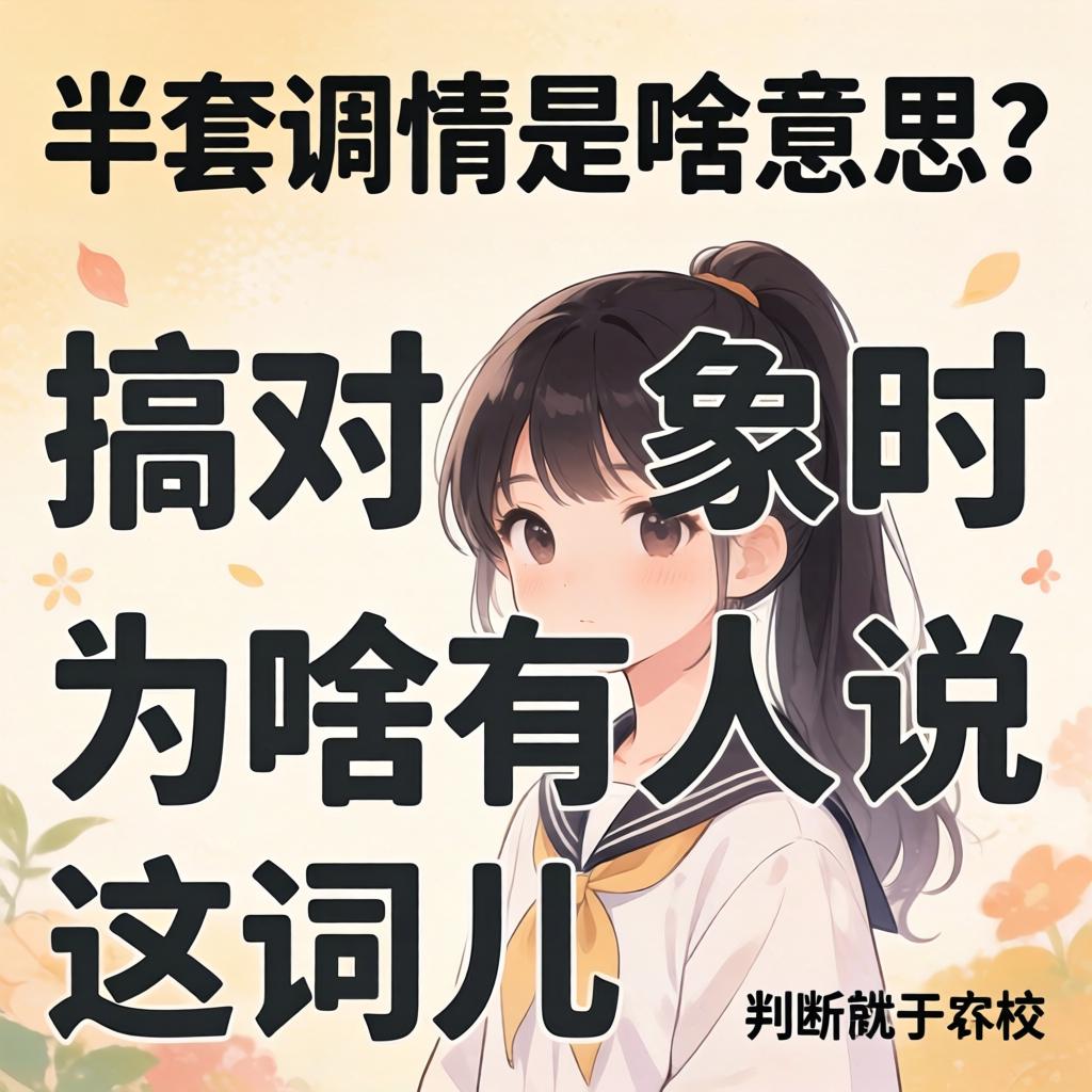 半套调情是啥意思？搞对象时为啥有人说这词儿？