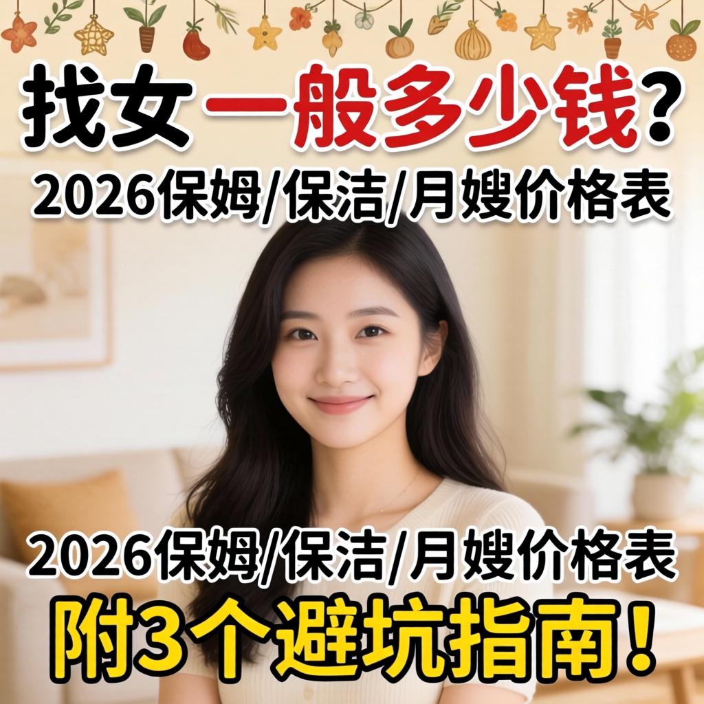 找女的通常几多钱？2026保姆/保洁/月嫂价值表，附3个避坑指南！