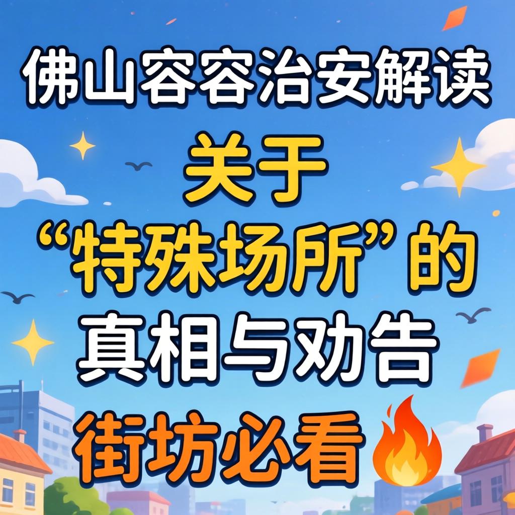 佛山容桂治安解读 | 关于“特殊场所”的真相与劝告,街坊必看?