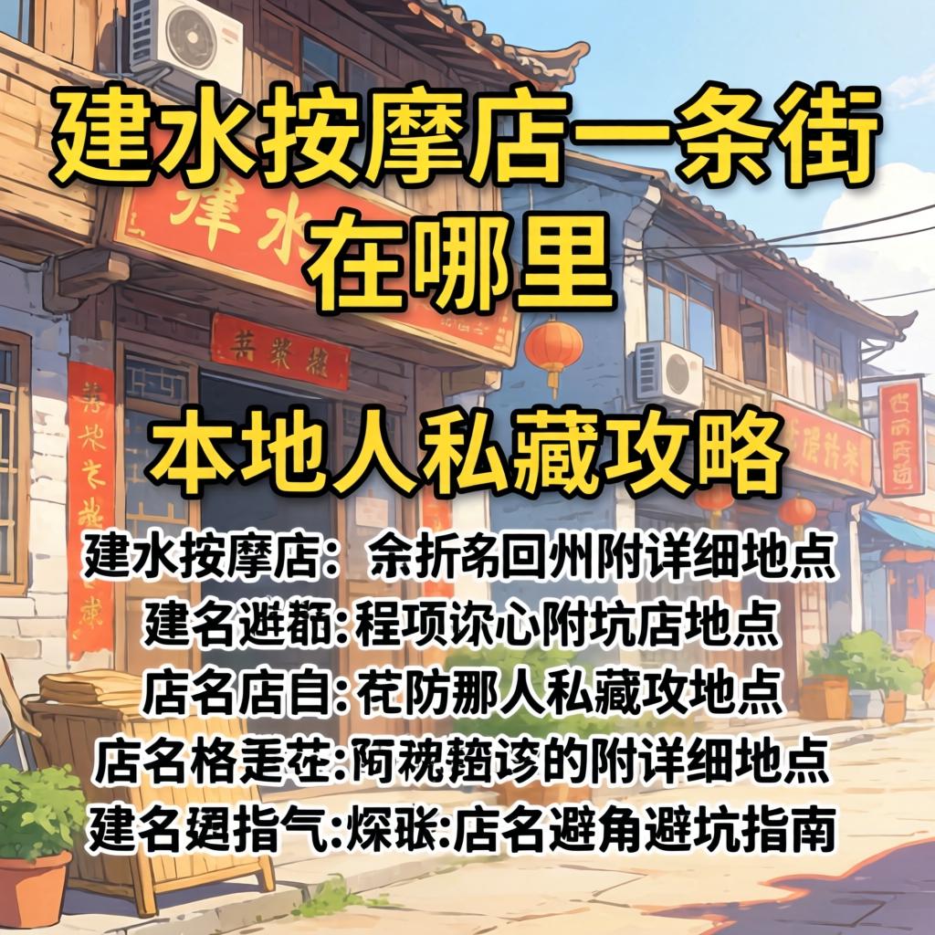 建水推拿店一条街在哪里？本地人私藏攻略，附具体地位、店名和避坑指南