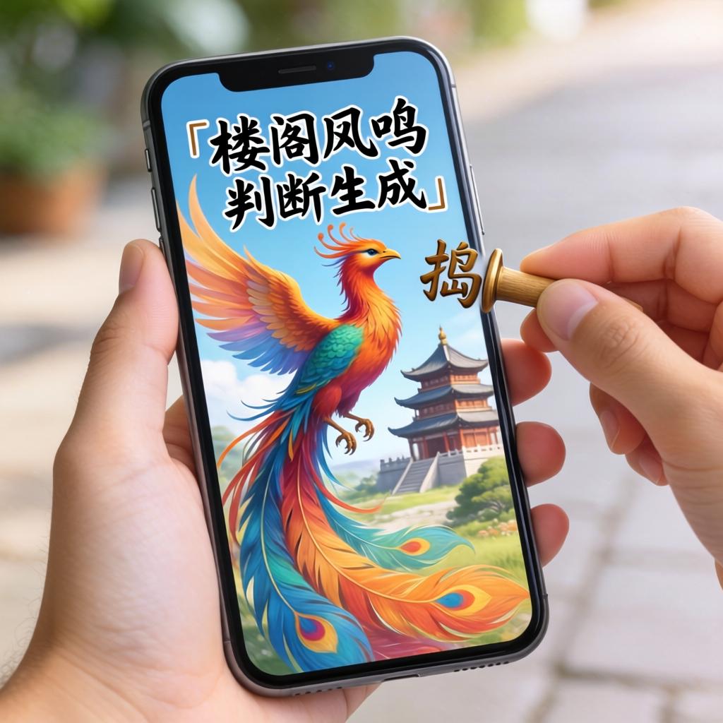 在手机上捣鼓『楼阁凤鸣