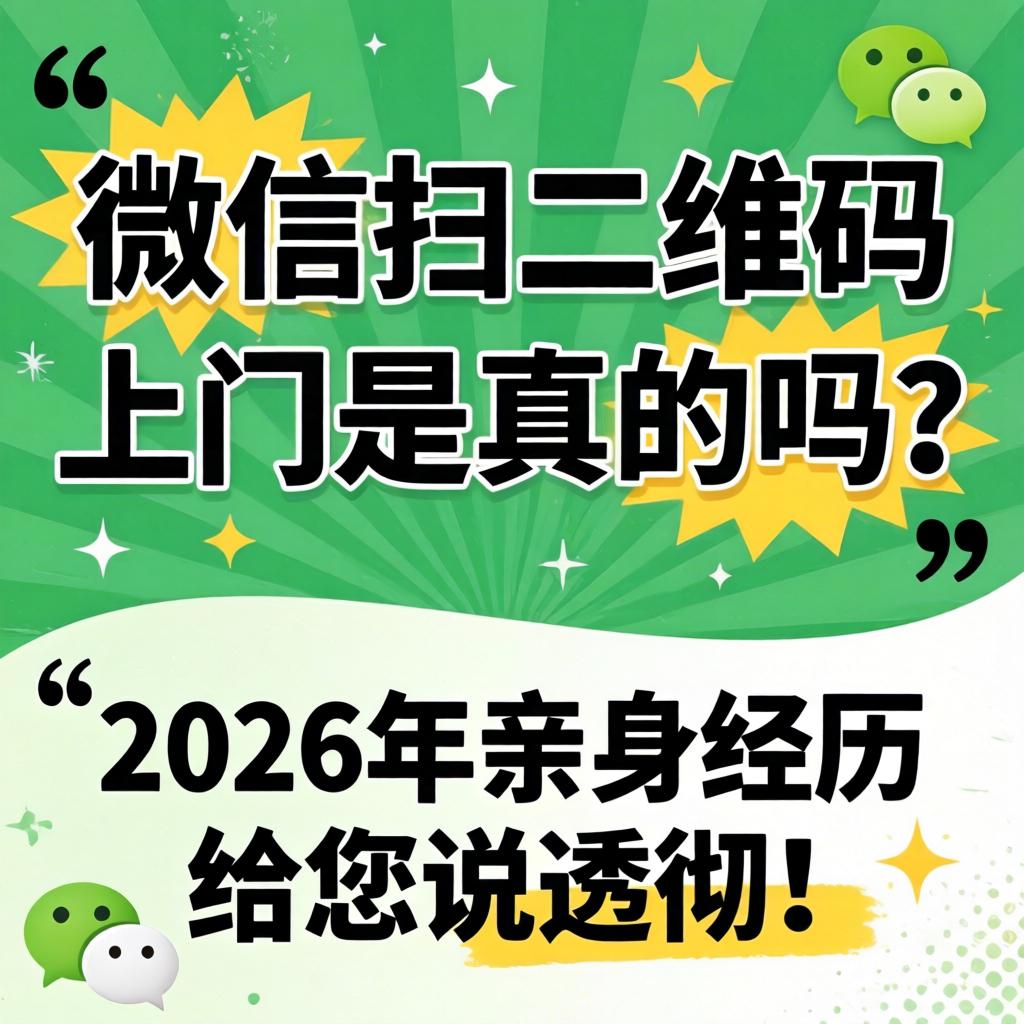微信扫二维码上门是真的吗？2026年亲身经历给您说透彻！
