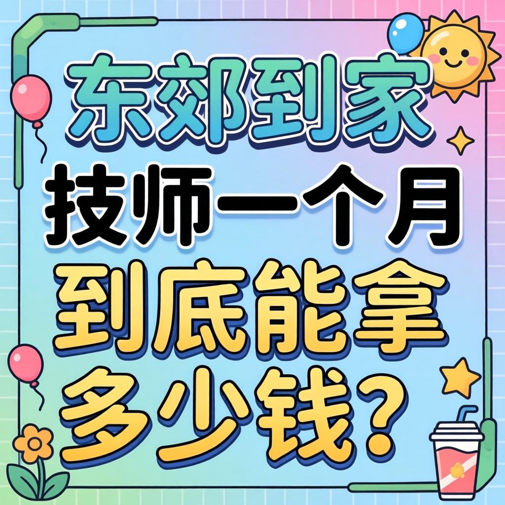 东郊到家技师一个月到底能拿几多钱？