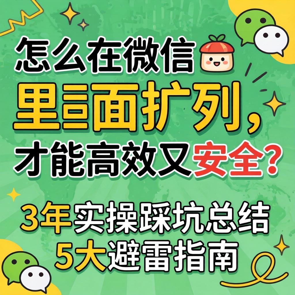 怎么在微信里面扩列，才能高效又安全？3年实操踩坑总结与5大避雷指南