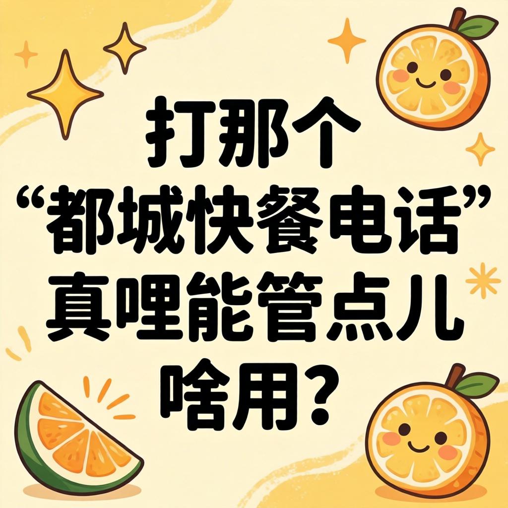 打那个“都城快餐电话」劓哩能管点儿啥用？