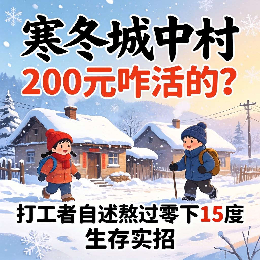 寒冬城中村200元咋活的？打工者自述熬过零下15度的生存实招