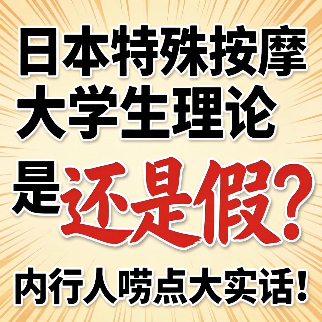 日本特殊按摩大学生理论 是真是假？内行人唠点大实话！