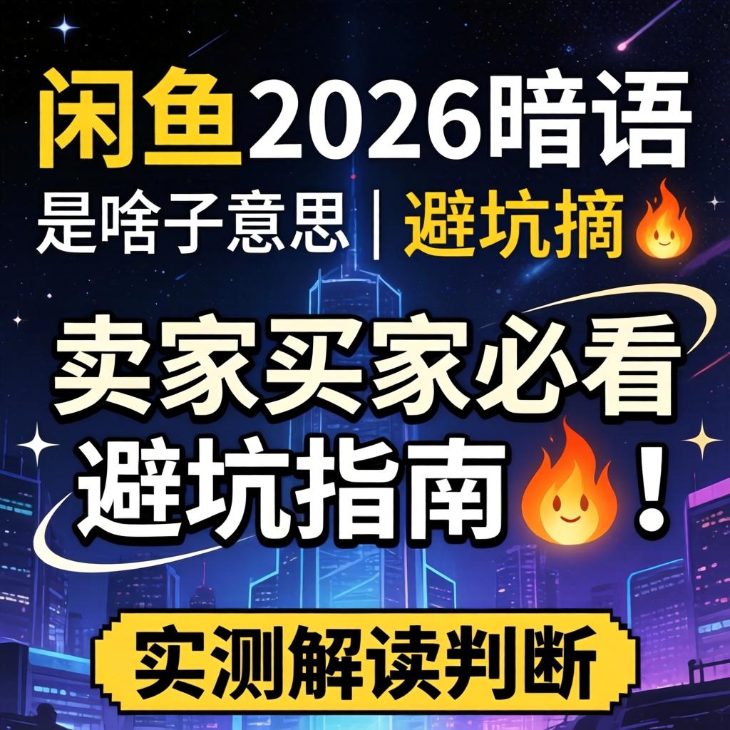 闲鱼2026暗语是啥子意思 | 卖家买家必看避坑指南?实测解读