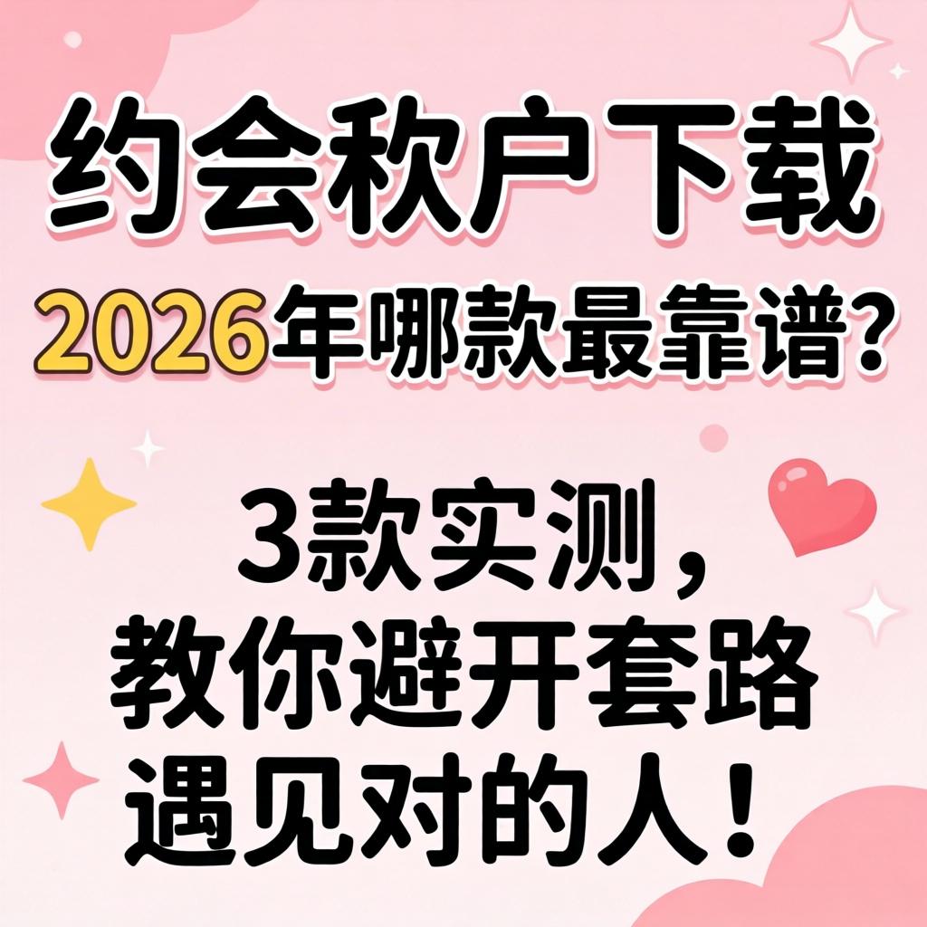 约会软件下载，，，，2026年哪款最靠谱？？？？3款实测，，，，教你避开套路遇见对的人！