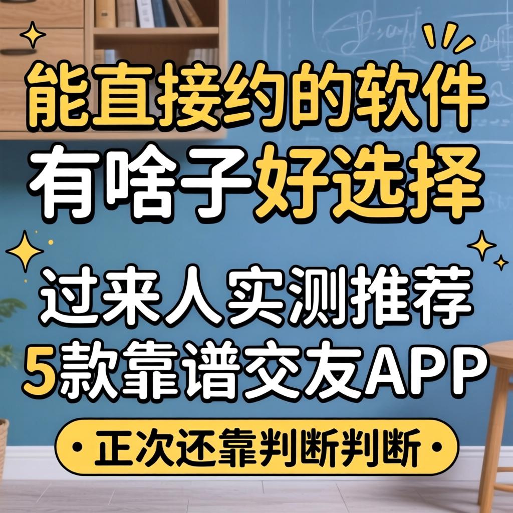 能直接约的软件有啥子好选择？过来人实测推荐5款靠谱交友APP