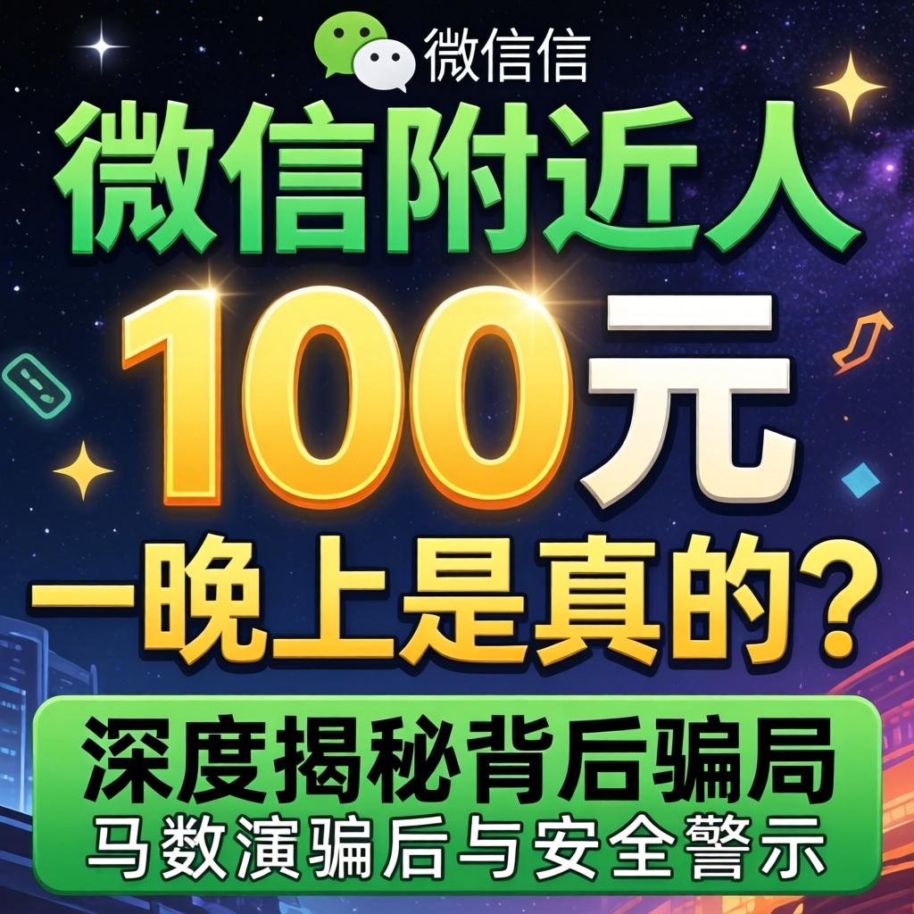 微信附近人100元一晚上是真的吗?深度揭秘背后骗局与安全警示