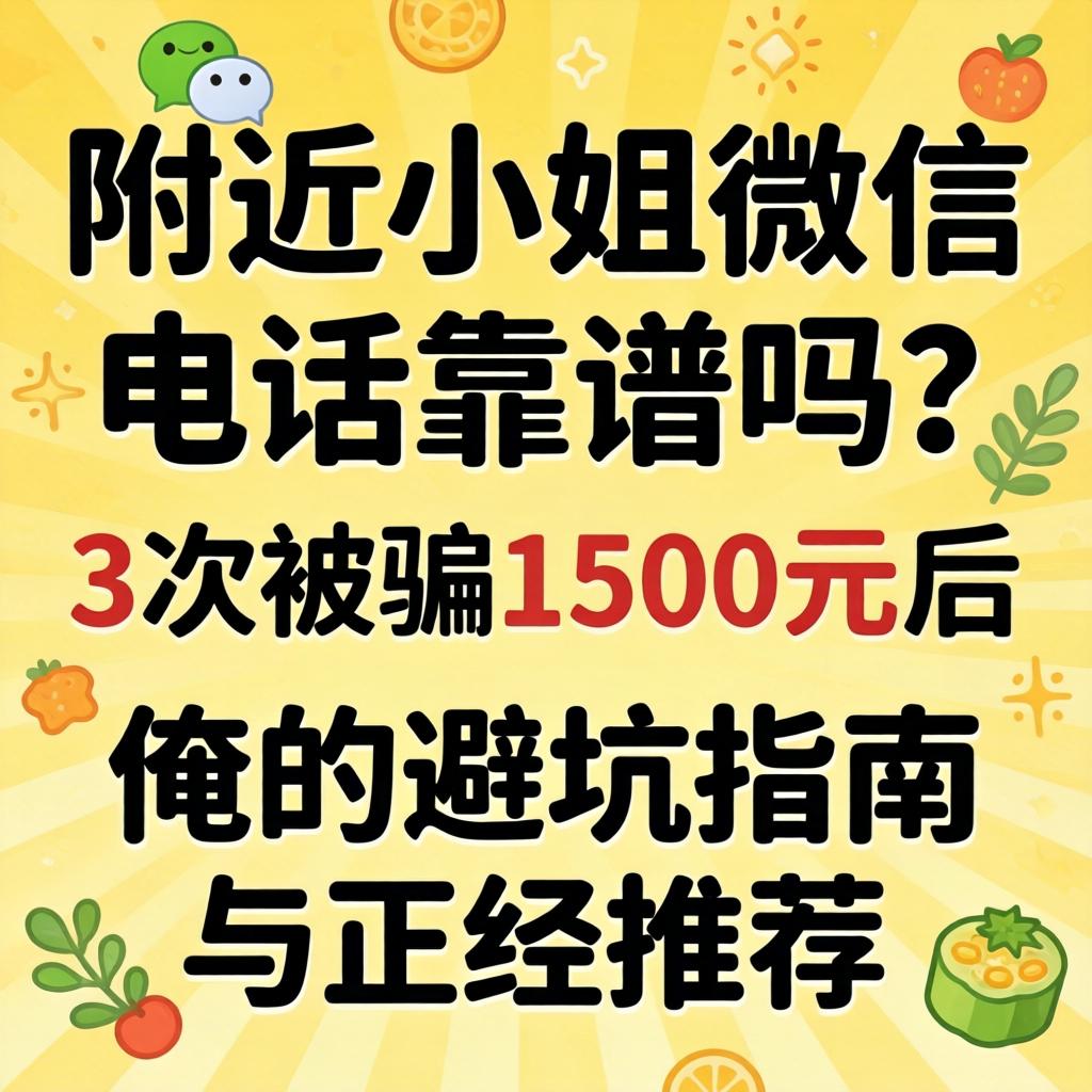 左近幼姐微信电话靠谱吗？3次被骗1500元后，俺的避坑指南与正经推荐