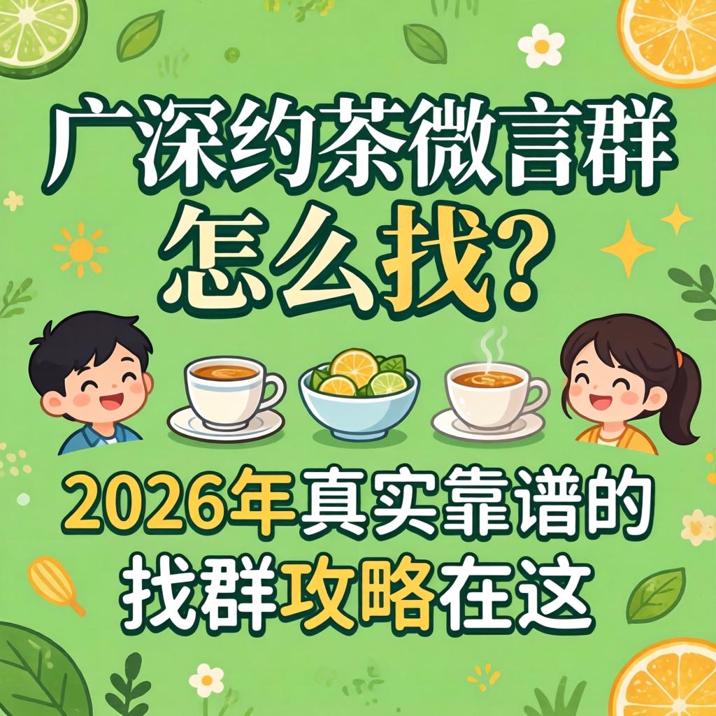 广深约茶微信群怎么找？2026年真实靠谱的找群攻略在这