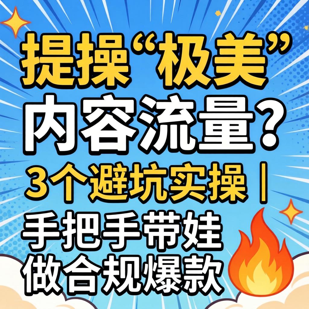 操盘“极美”内容流量？3个避坑实操｜手把手带娃做合规爆款?