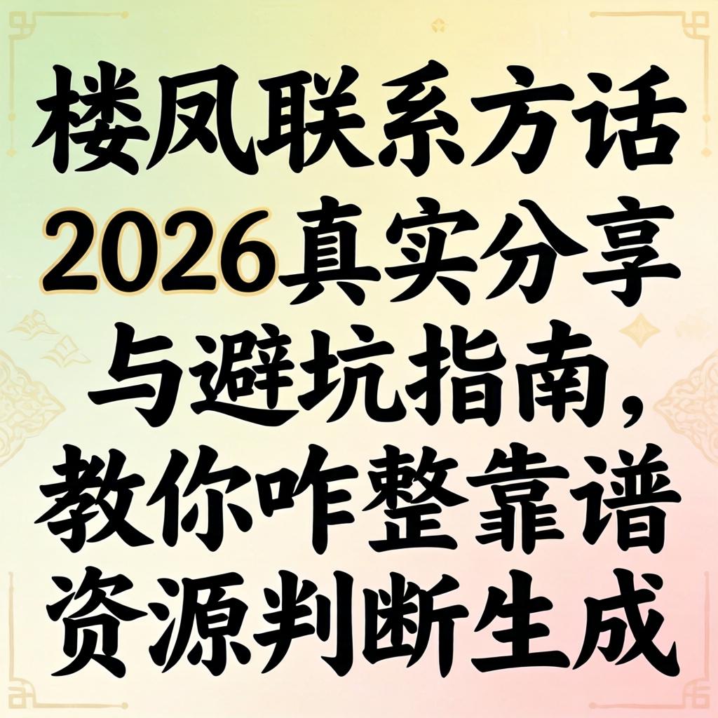 楼凤联系方式 2026真实分享与避坑指南，教你咋整靠谱资源