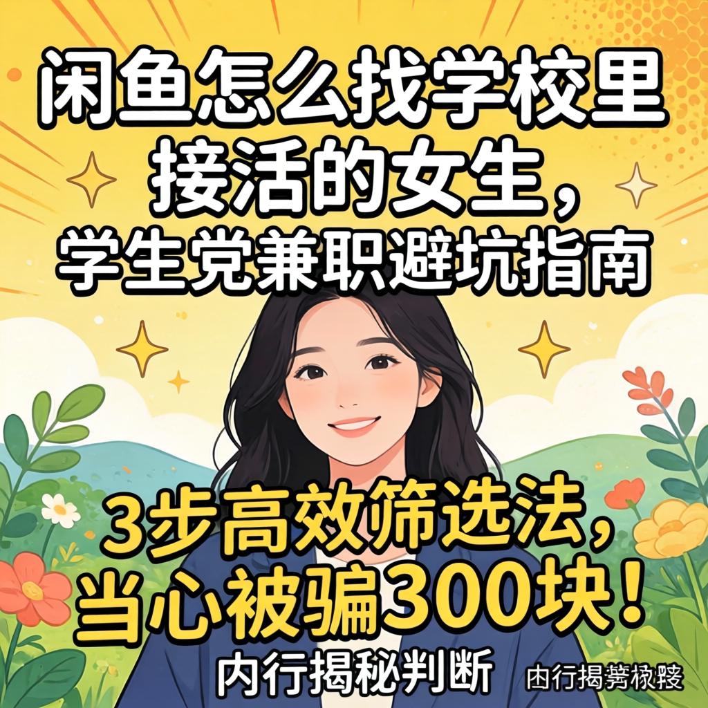 闲鱼怎么找学堂里接活的女生，学生党兼职避坑指南，3步高效筛选法，把稳被骗300块！在行揭秘