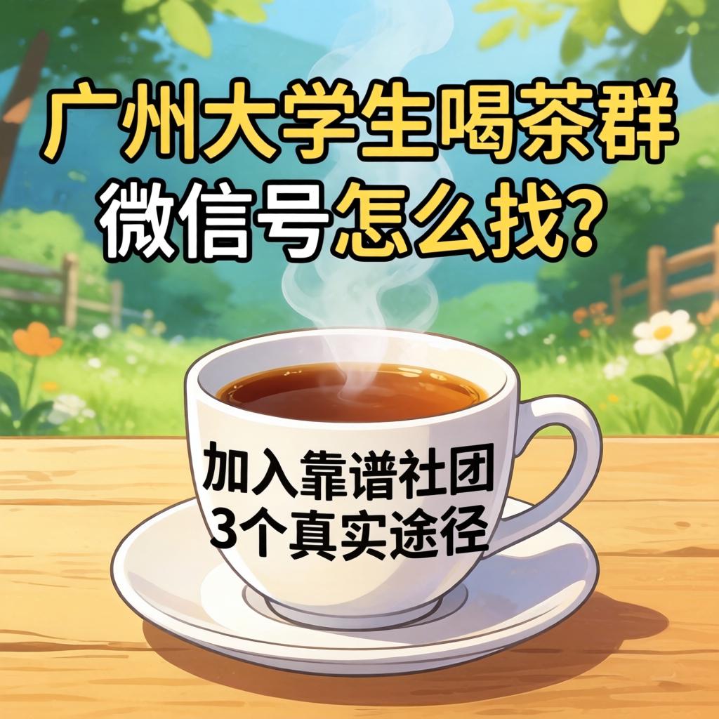 广州大学生喝茶群微信号怎么找？加入靠谱社团的3个真实途径