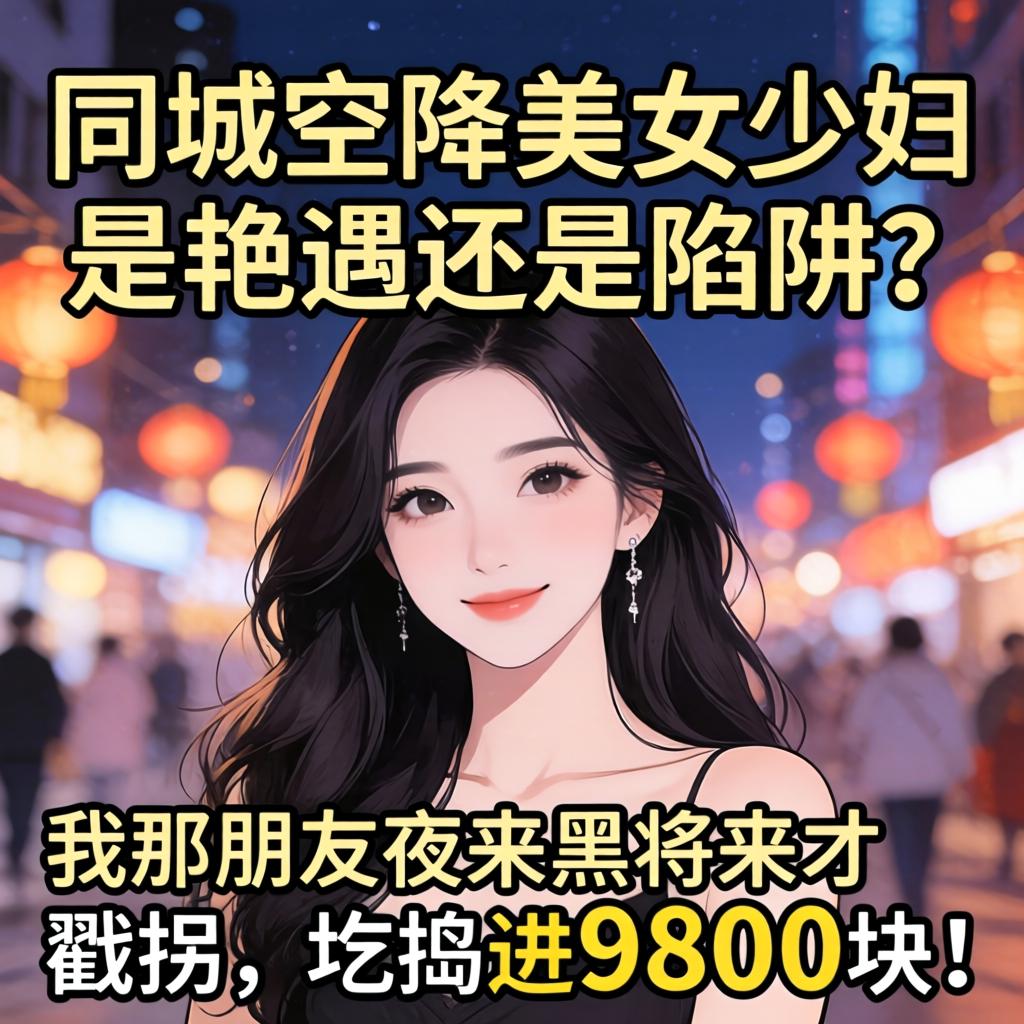 同城空降美女少妇，是艳遇还是陷阱？我那伴侣夜来黑将来才戳拐，圪捣进9800块！
