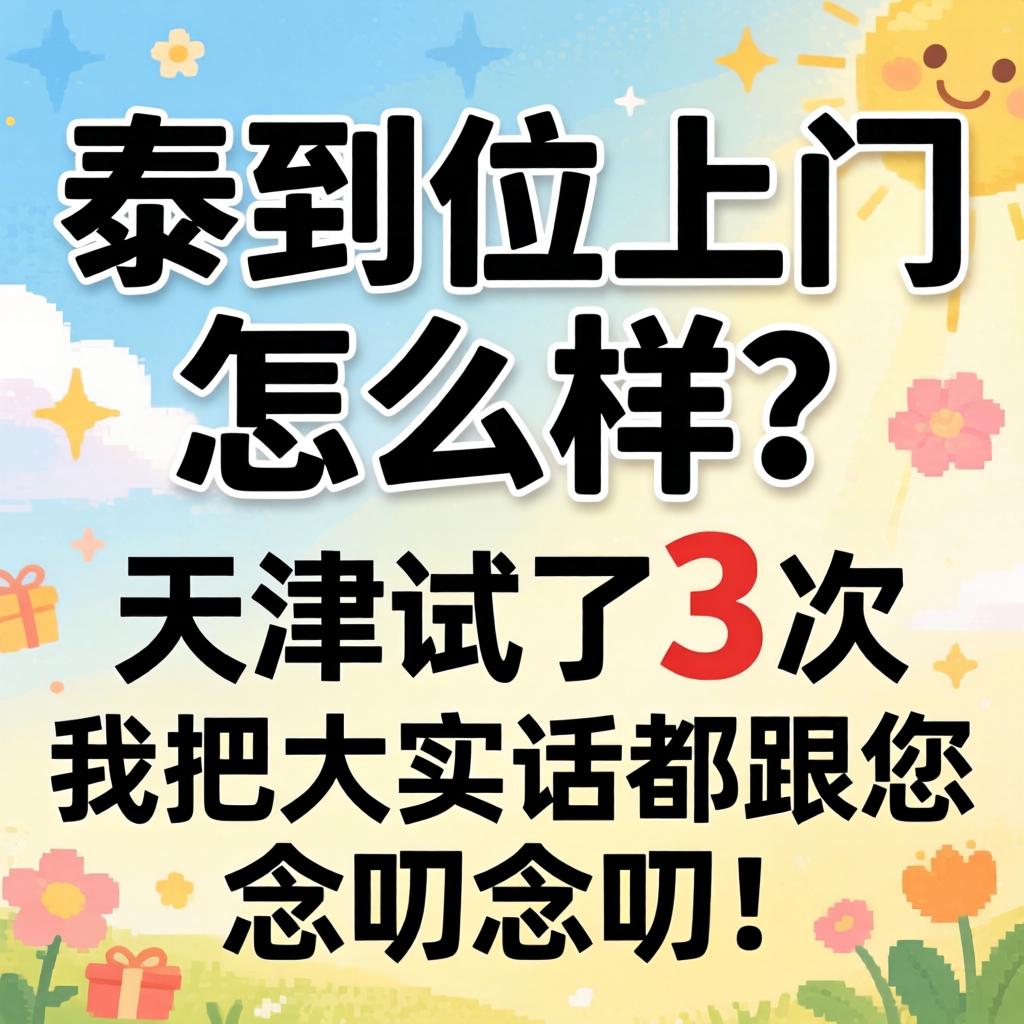 泰到位上门怎么样？在天津试了3次，我把大真话都跟您想叨想叨！